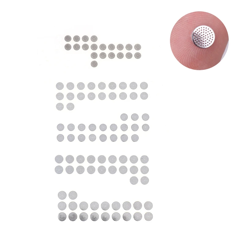 20Pcs In-ear Earphone Filter Dust Net Earbuds Dust-proof Steel Mesh With Glue 4.0-5.0mm