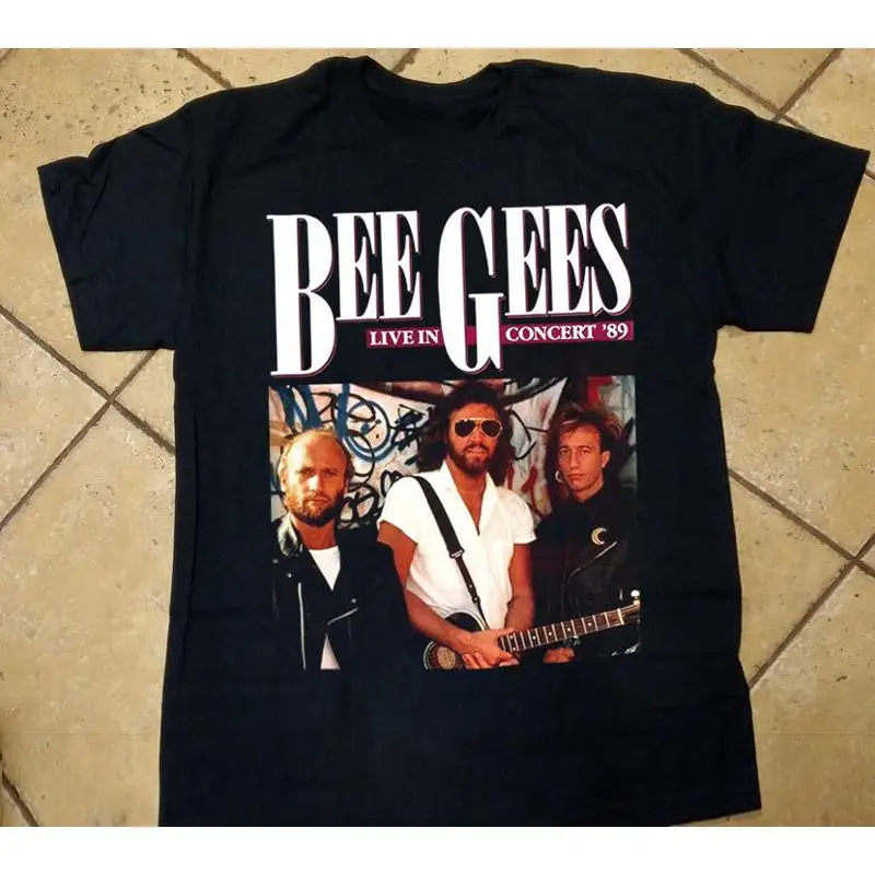 تي شيرت Bee Gees Live in Concert أسود بجميع المقاسات DO457