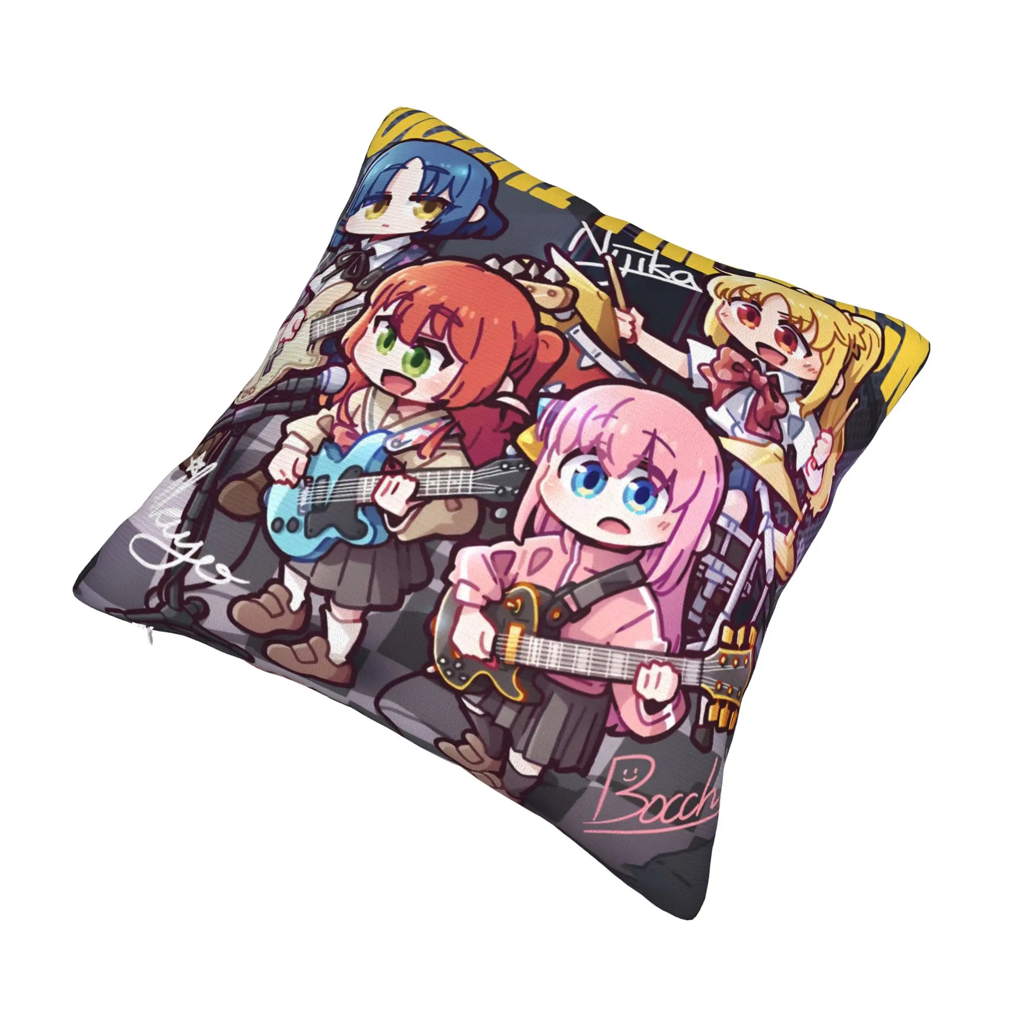 B-Bocchis the R-Rocks Cushion Cover Club Music Anime Kessoku Band Velvet Cute Pillow Case Decoration Salon