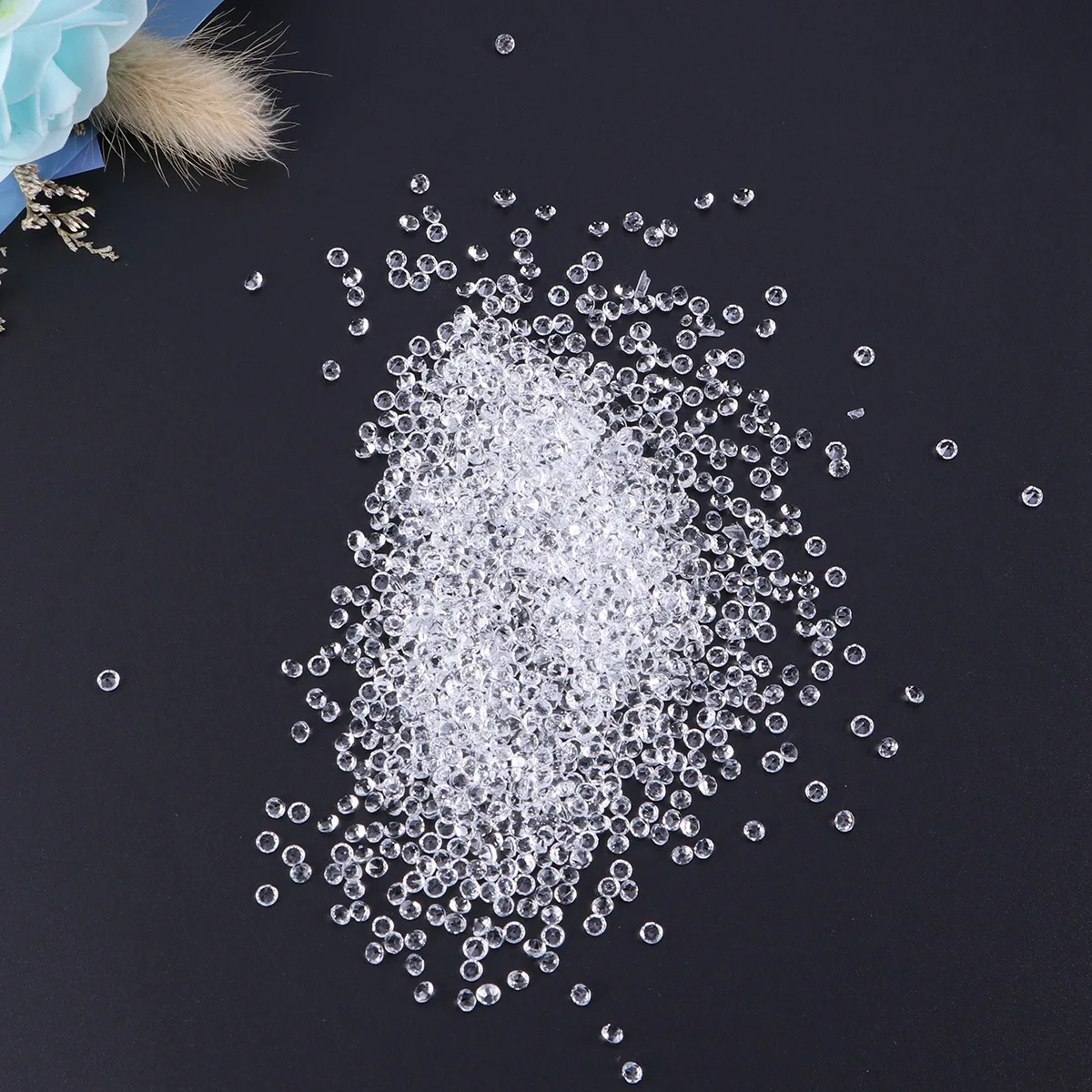 

1000Pcs Acrylic Rhinestone Transparent 3mm Bright Color Wedding Banquet Party Table Scattering Crystal Nail Tip Cloth Crafts