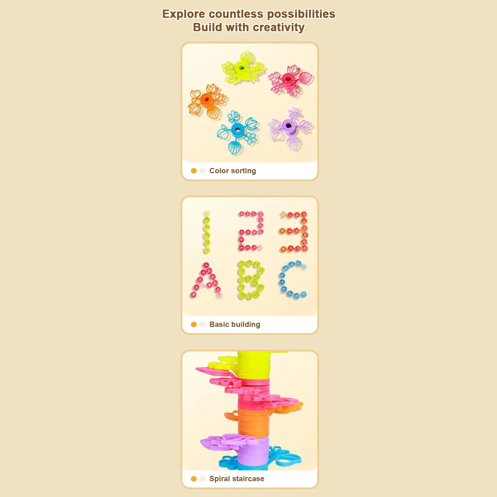 Stacking Toys Balance Game Building Toys Educational Game for Boys Ages 3 Kindergarten Preschool Classroom Home Birthday