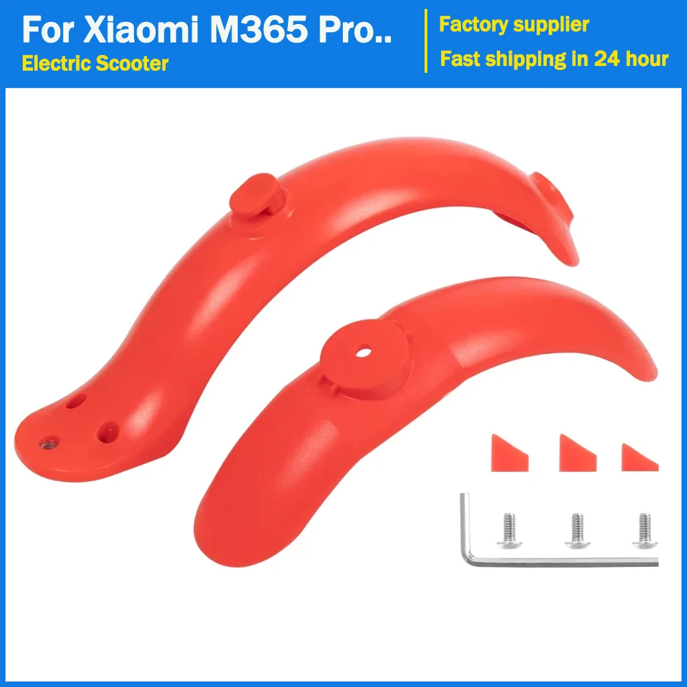 Rear Mudguard Tire Splash Guard with Screws Rubber Cap for Xiaomi Electric Scooter Fender M365 Pro 1S KickScooter Front Fenders