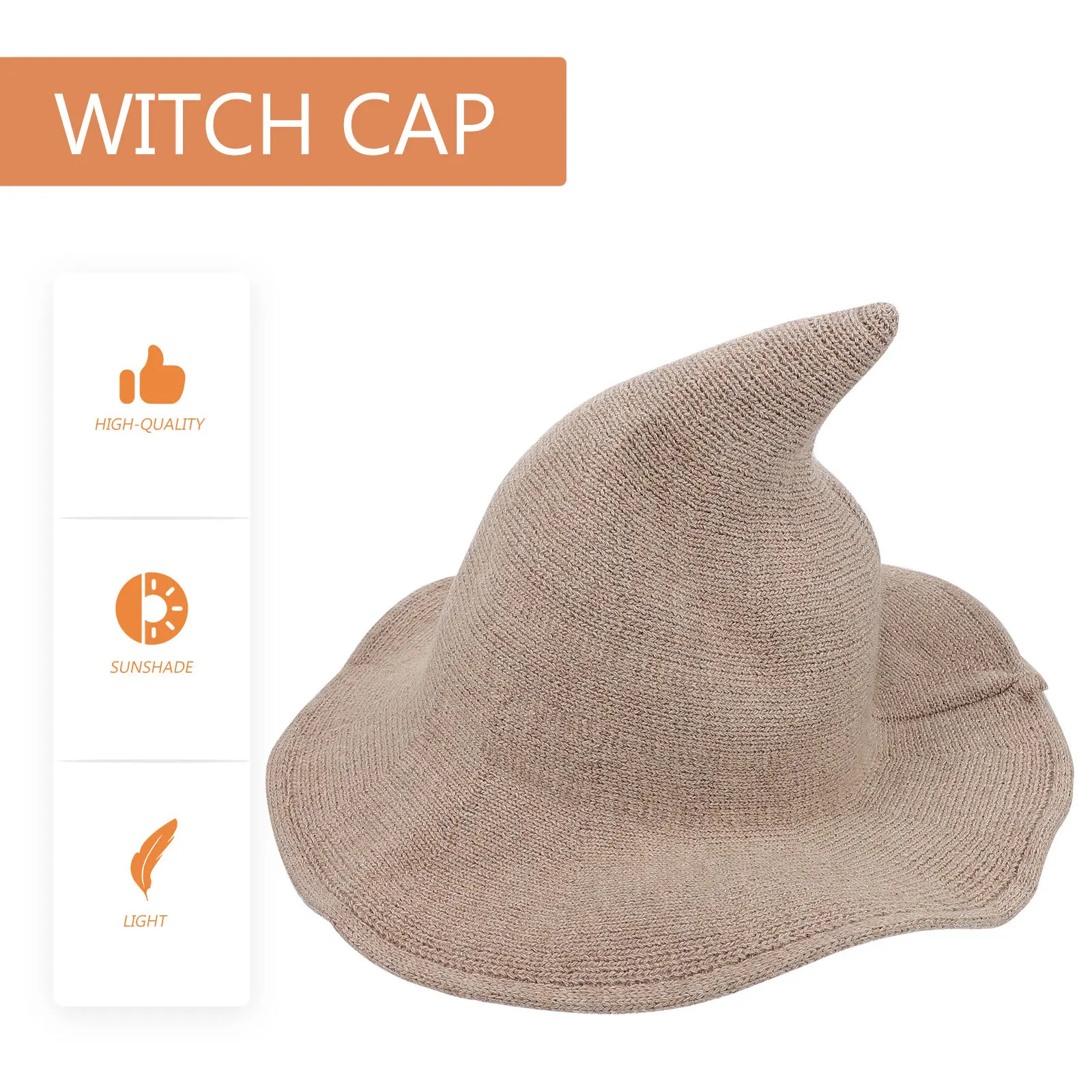 

1pc Woolen Hats For Women Soft Warm Thick Witch Style Party Wedding Halloween Masquerade Performance Hat