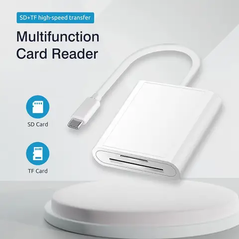 2 in 1 OTG Type-C Card Reader USB Flash Drive SD TF Cardreader for iPad Tablet Type C to Smart Memory Card for iPhone 17plus