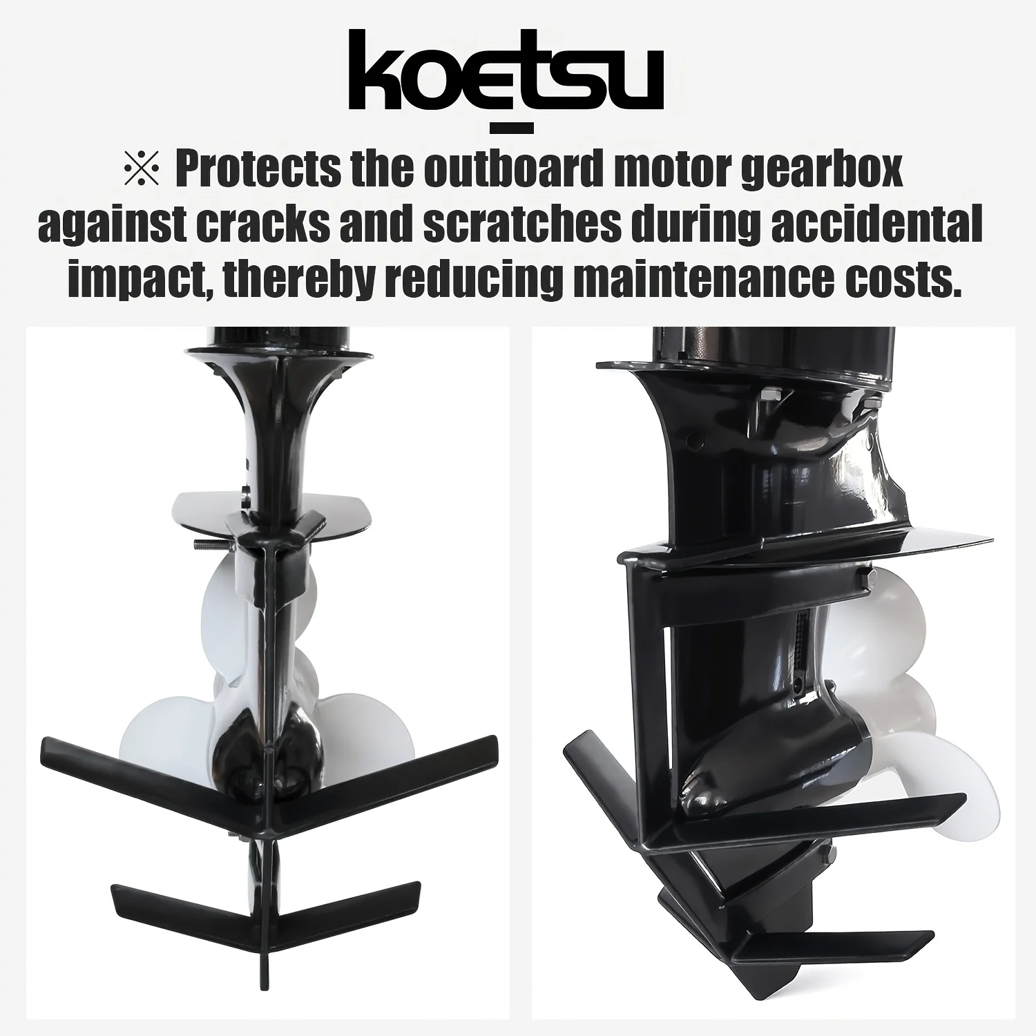 KOETSU Outboard Motor Gearcase Guard Protector - Universal Fit for Mainstream Models
