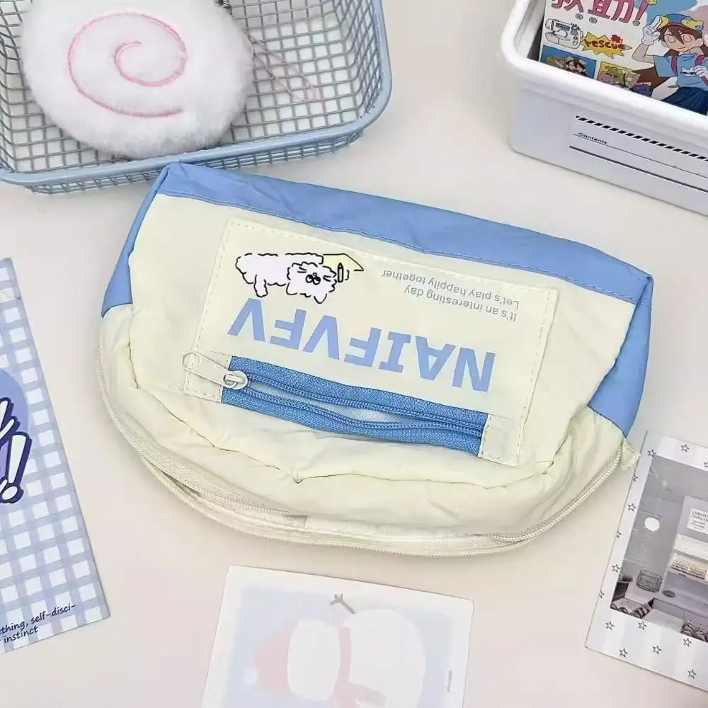 Gifts Cartoon Kitten Pencil Case Large Capacity Soft Pen Bag Stationery Storage Bags School Office Supplies