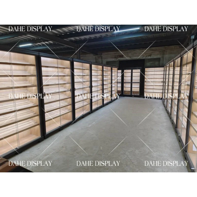 Custom.4000 Ct Große Kapazität Humidor Zigarren Doppeltür Luftbefeuchter Zigarre Vitrine Rauch Shop Display Zigarre Humidor Schrank