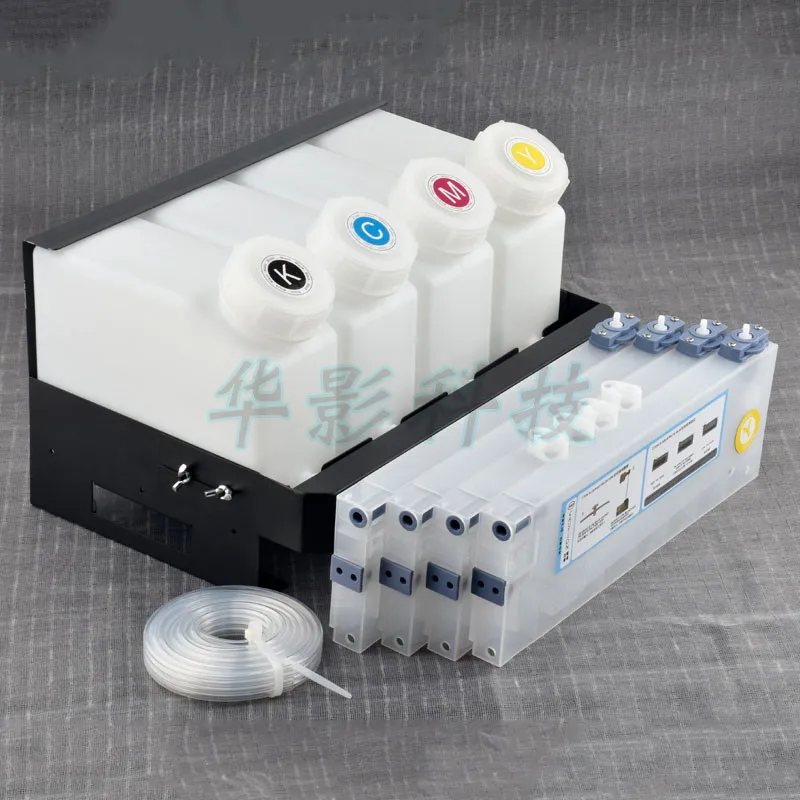 1Set 4+4 Dalian CISS 1500ml Auxiliary Ink Tank, Wide Format Photo Printer UV Tablet Machine Replacement Parts
