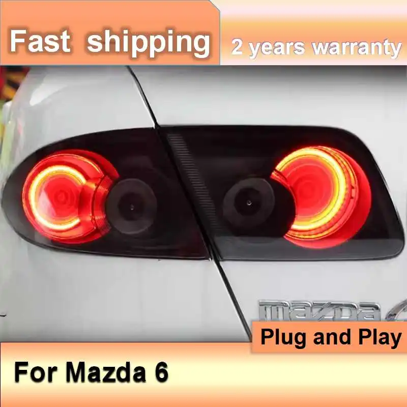 

Автомобильные аксессуары для Mazda 6, задние фонари 2003-2015 Mazda6, задний фонарь DRL, противотуманный тормоз, указатель поворота, задний ход