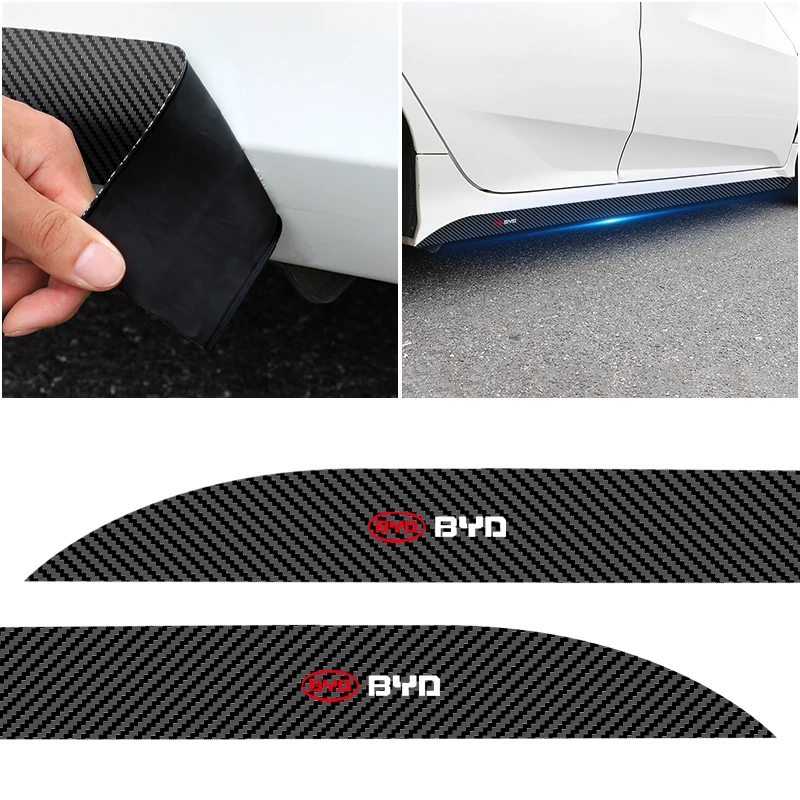 

2pcs New Car Door Side Skirt Car Body Decal Carbon Fiber Car Stickers For BYD F3 F0 S6 S7 E5 E6 M6 G3 Car Decoration Accessories