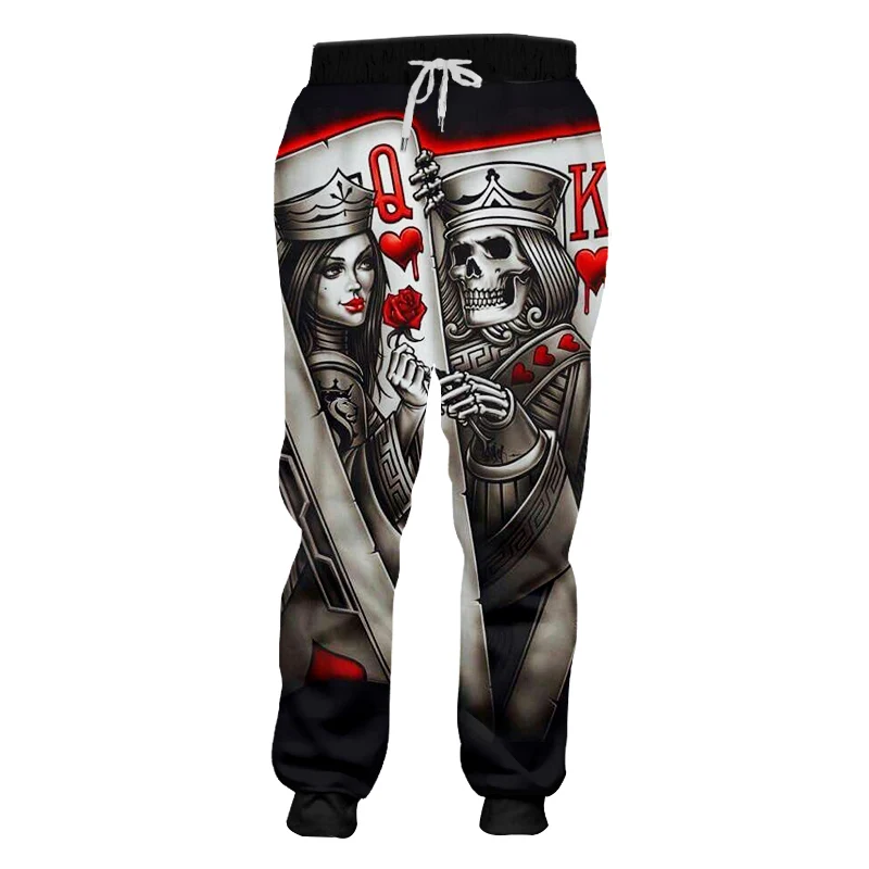 3d Print Skull Smoking Casual Y2k Pants Man Sweatpants New Cool Sweat Joggers Harem Male Full Length Hombre Hooded Golf Shirt