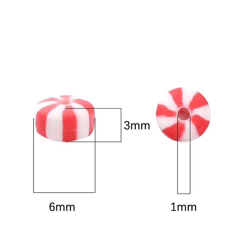 6x3mm Mattierte Polymer-Tonperlen Abakusform Handgefertigt Lose für Schmuckherstellung DIY Armband Perlen – Detail 4
