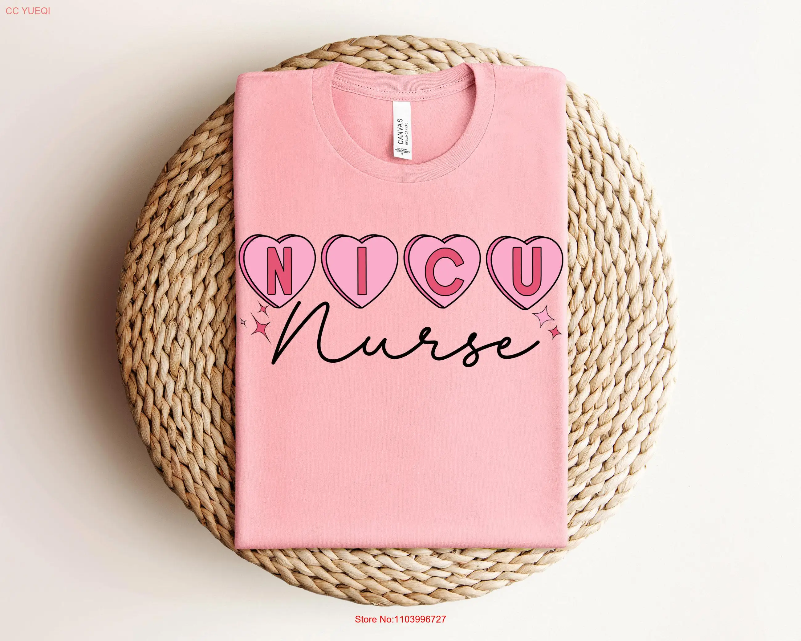 NICU Nurse Valentine T Shirt Neonatal Intensive Care Unit Appreciation  long or short sleeves