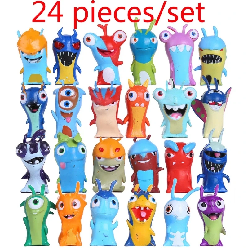 24pcs/set Slugterra Action Figures Toy 5cm Mini Slugterra Anime Figures Toys Children Kids Boys Toy Doll Slugs