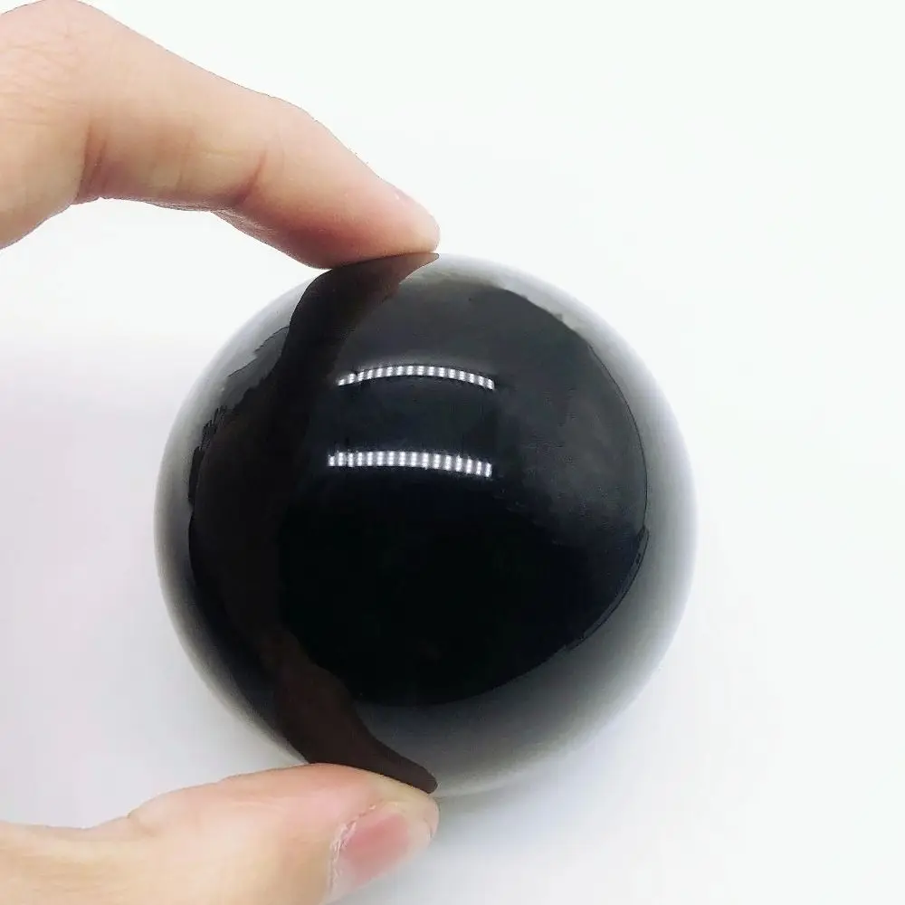 حجر سبج أسود طبيعي كرة كريستال كبيرة أحجار استشفاء الأحجار الكريمة 30/40/50 مللي متر سبج كريستال زجاج مزخرف ديكور المنزل