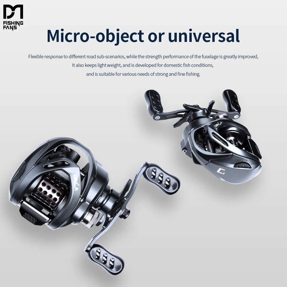 FISHINGFANS ORCA C1 Salzwasser-Baitcasting-Rolle Baitcaster 5+1BB Baitcasting-Multiplikator-Spule Tief- und Flachspule Angelrolle – Detail 8