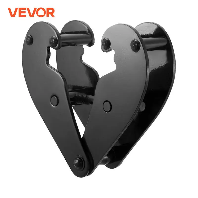 VEVOR-abrazadera de haz de 1, 2, 3 y 5 toneladas, rango de apertura de 3 a 9 pulgadas, elevación de haz I para industrias de aparejo, perchas de acero resistentes en negro