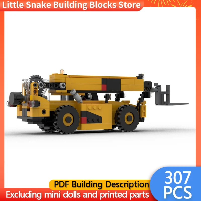 City Car Model MOC Building Bricks Engineering Telehandler Modular Technology Gifts Holiday Assemble Toys Suit Display