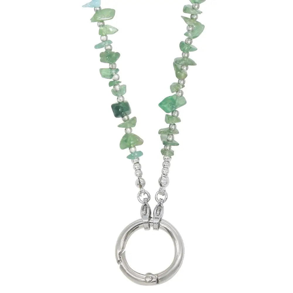 

Eyeglass Necklace Holder Chain Loop Ring Holder Strap for Women, Natural Stone Chip Beaded Eyeglass Chain Around Neck