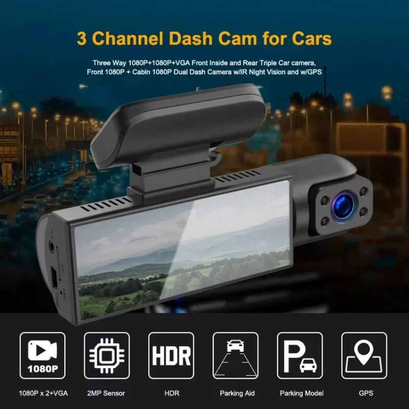 M8 720P Dashcam Wide Angle  Lens Front And Interior Recording Dash Cam  wifi Smart Dashcam Drive Record Car Black Box