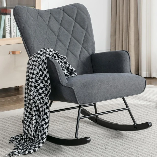 Rocking Chair Nursery with Upholstered Glider Chair for Nursery High Backrest Armchair Comfy Glider Rocker for Nursery Living AliExpress 1503