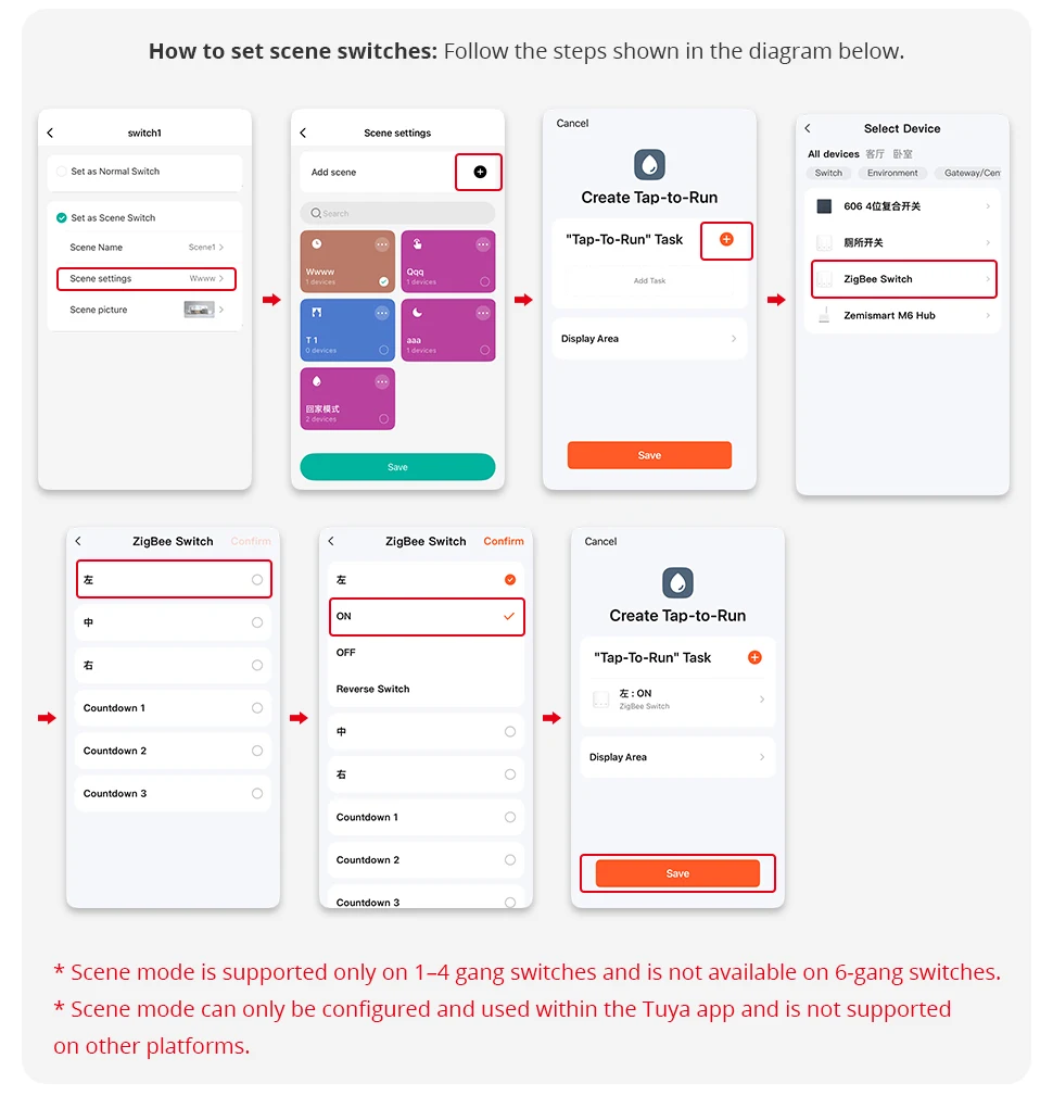 Zemismart Zigbee Push-Wandlichtschalter, kompatibel mit Tuya, Alexa, Google Home und SmartThings über Hub, 1, 2, 3, 4-fach, Neutralleiter erforderlich – Detail 5
