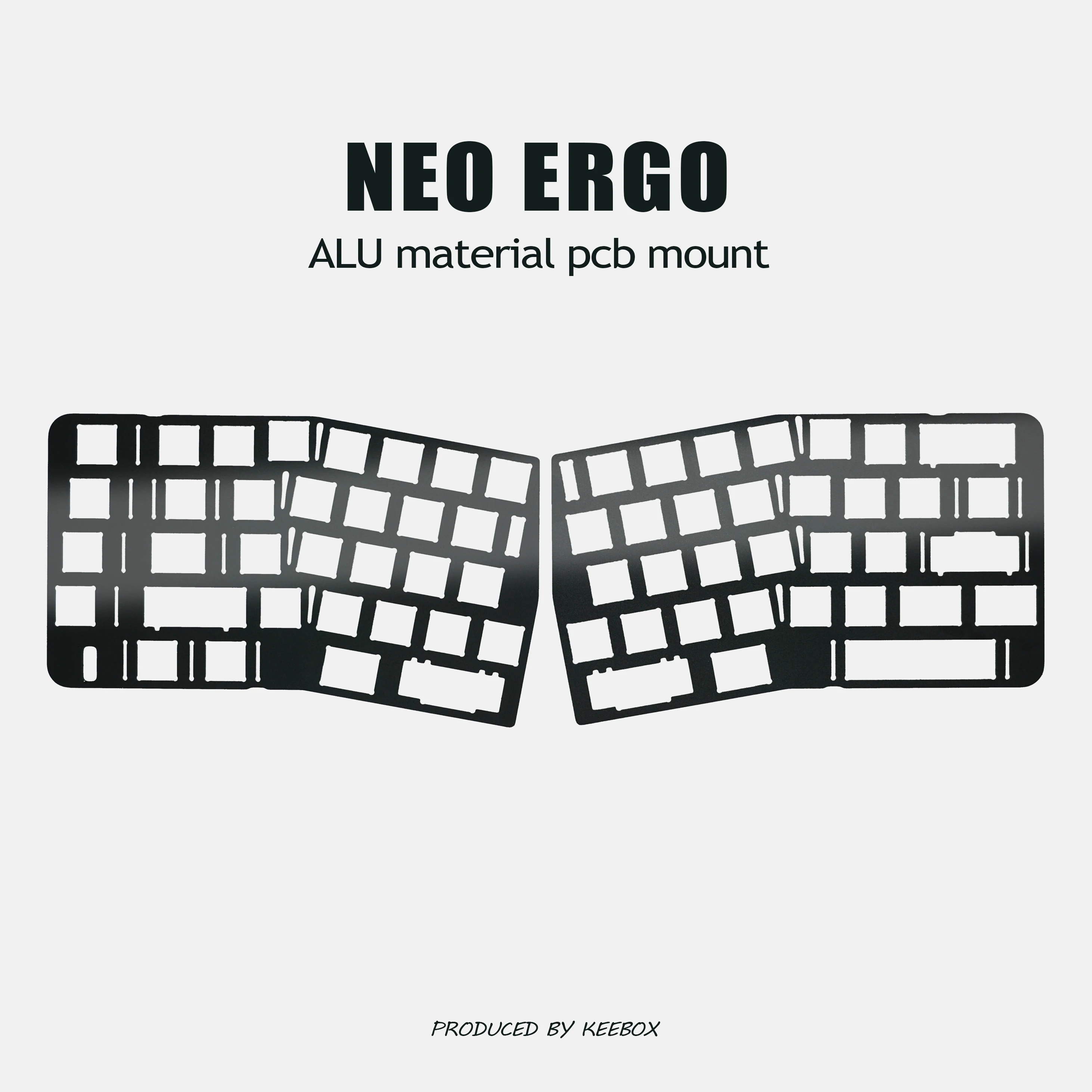 

Keebox NEO Ergo PC PP POM FR4 ALU Carbon Positioning Plate Keyboard Kit PCB Mounted Keyboard DIY Plate