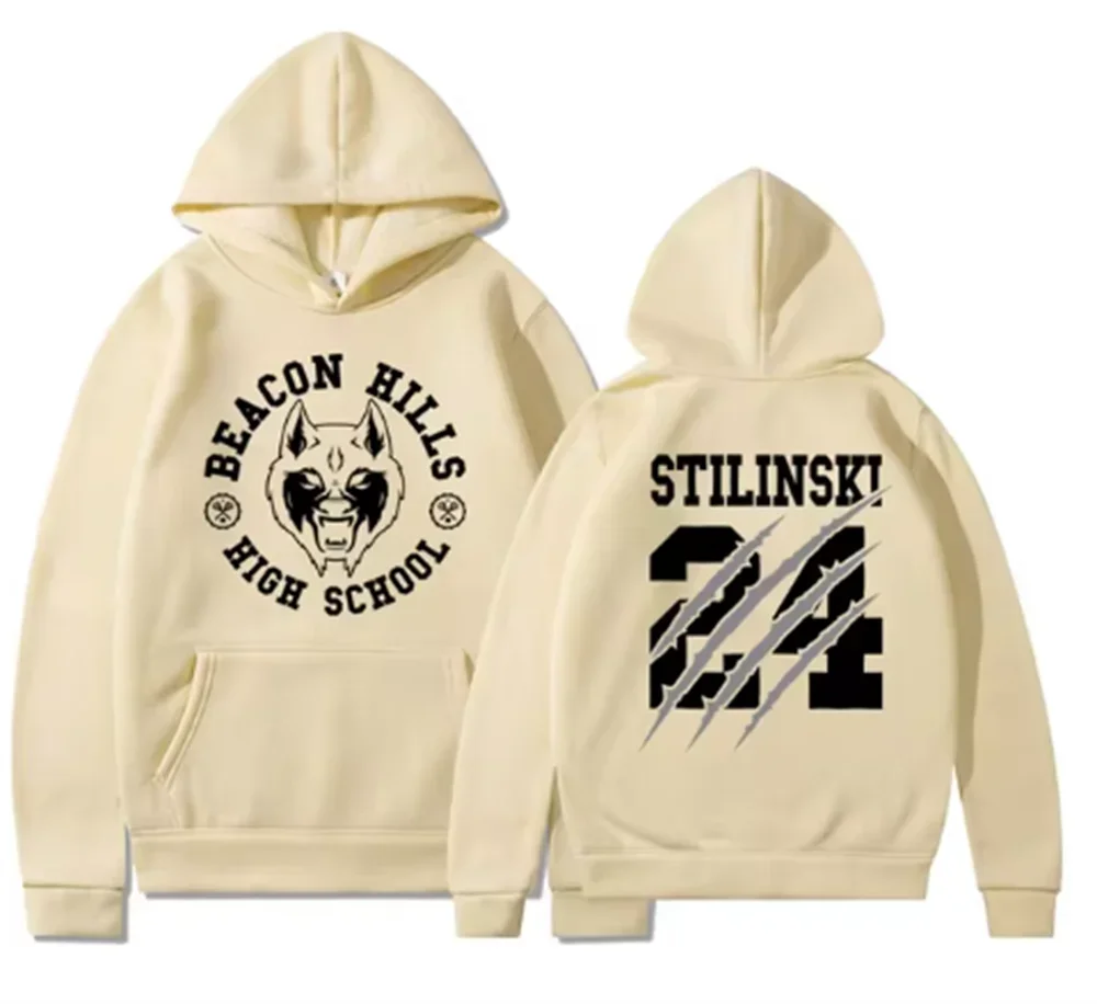 Teen Wolf Stiles Stilinski 24 Hoodie Fashion Print Streetwear Warm Hoodie Sleeve Loose Casual Sports Hoodie