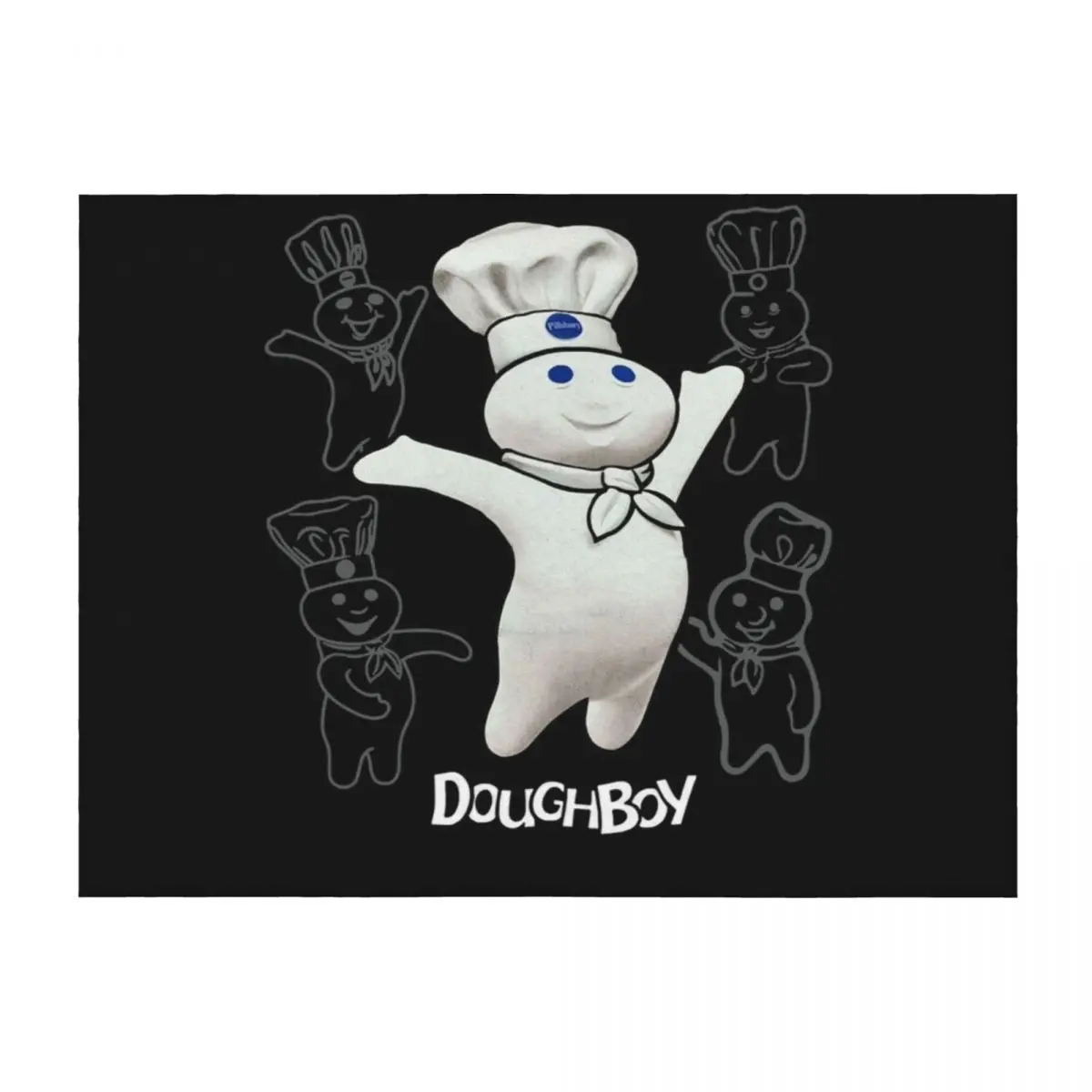 

Doughboy Mascot Cute Emotions Throw Blanket Sofas Cute christmas decoration Bed Fashionable Blankets