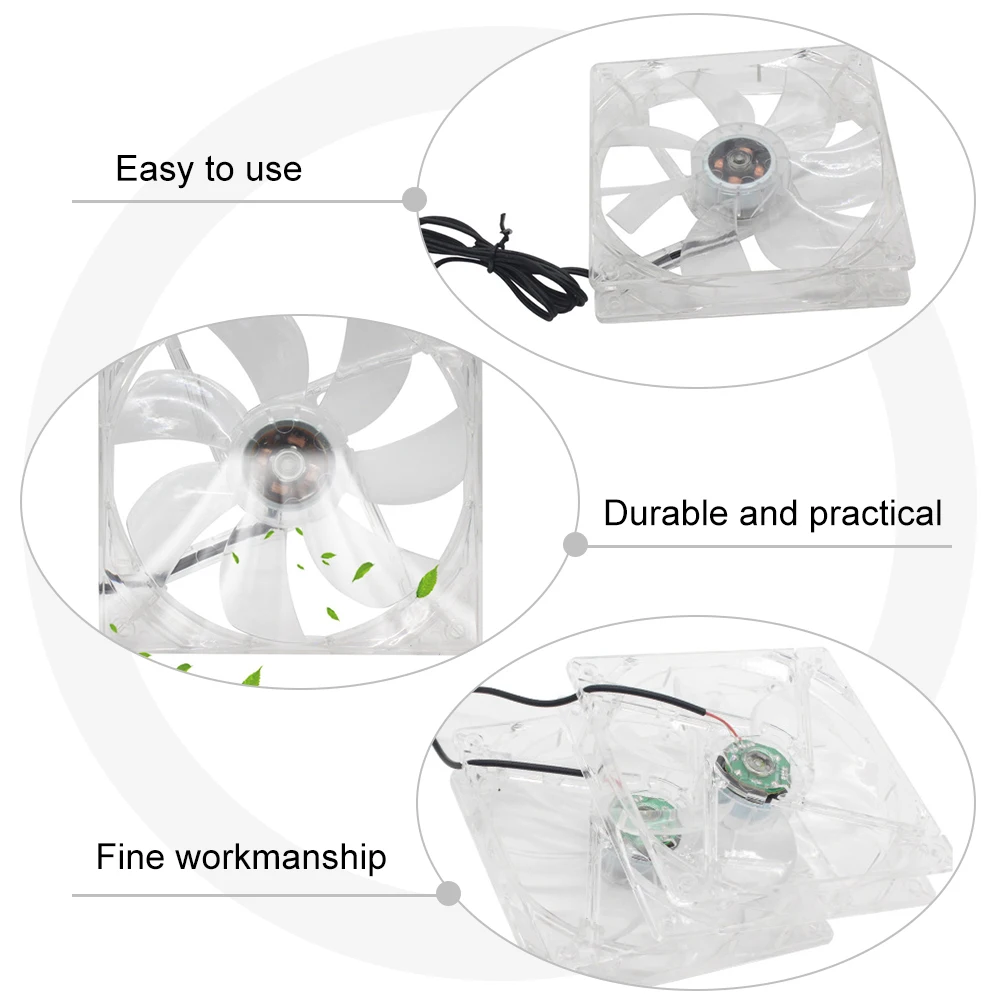 

USB Cooling Fan 12cm Laptop Cooler Portable Abs for Router Computer Cabinet Heat Dissipation Stable Performance Easy