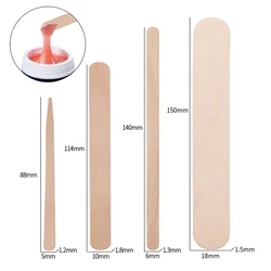 100Pcs Woman Wooden Hair Removal Stick Disposable Depilation Spatula Wax Sticks Wood Face Eyebrows Waxing Spatula Beauty Tool