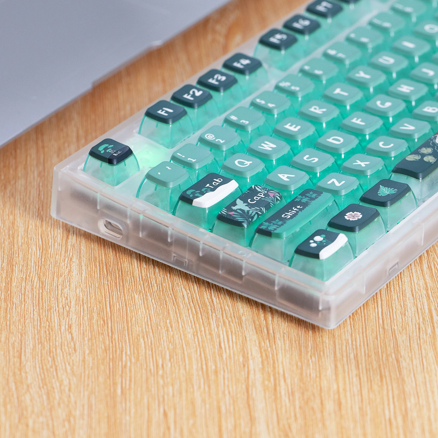 キーキャップ118ジャングルグリーンプディングキーキャップpbtキーキャップダブルレザーミルクキーキャップ熱昇華キーキャップ