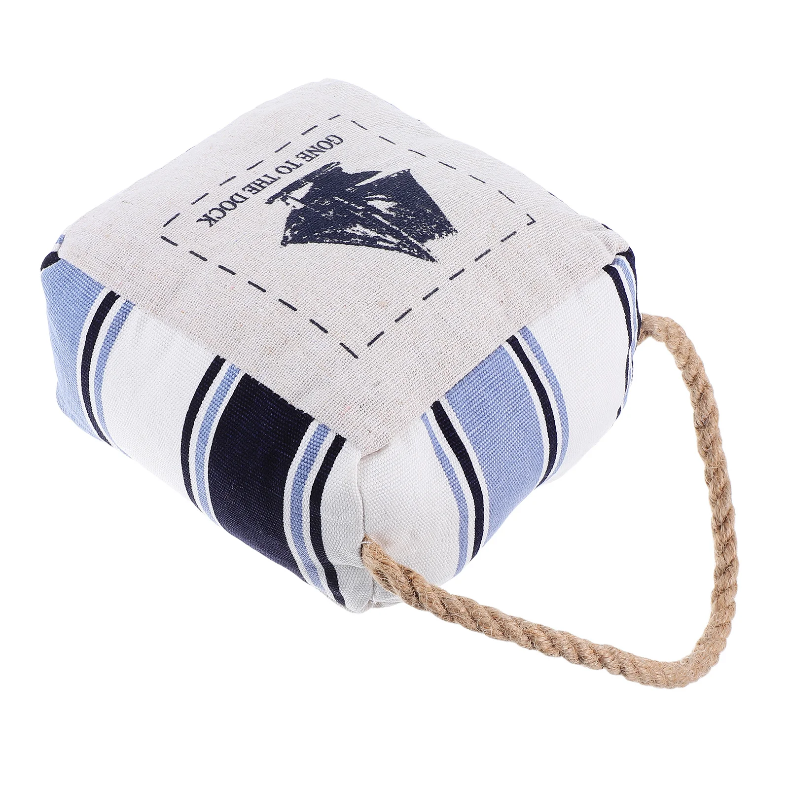 Mediterranean Style Fabric Door Stopper Heavy Duty Decorative Doorstop for Indoor Bedroom Bathroom Kids Room Floor Protector