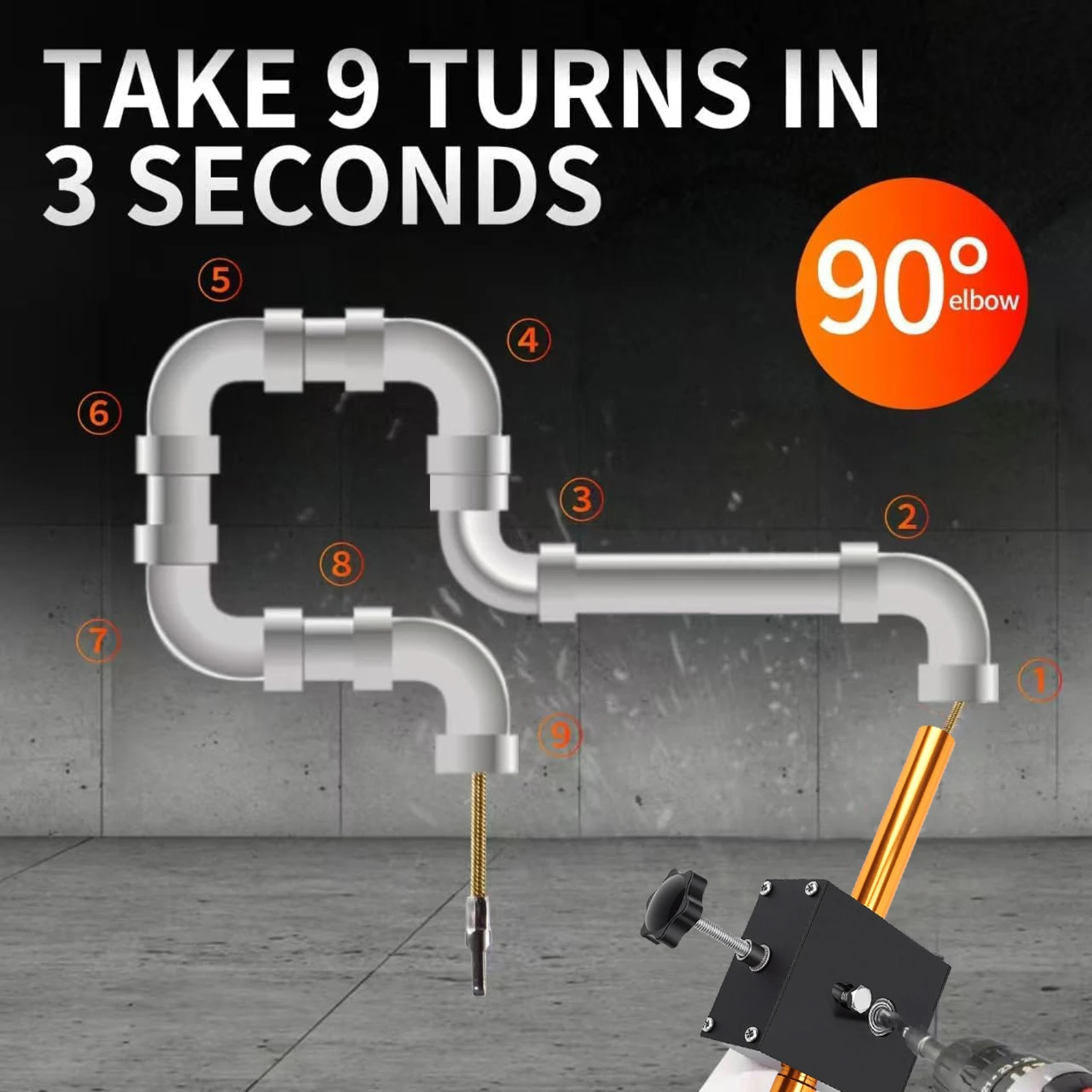 Automatic Wire Threading Device Wall  Pipe Wiring Machine for 10mm Socket 3-8mm Cable Automatic Threading Wire Puller