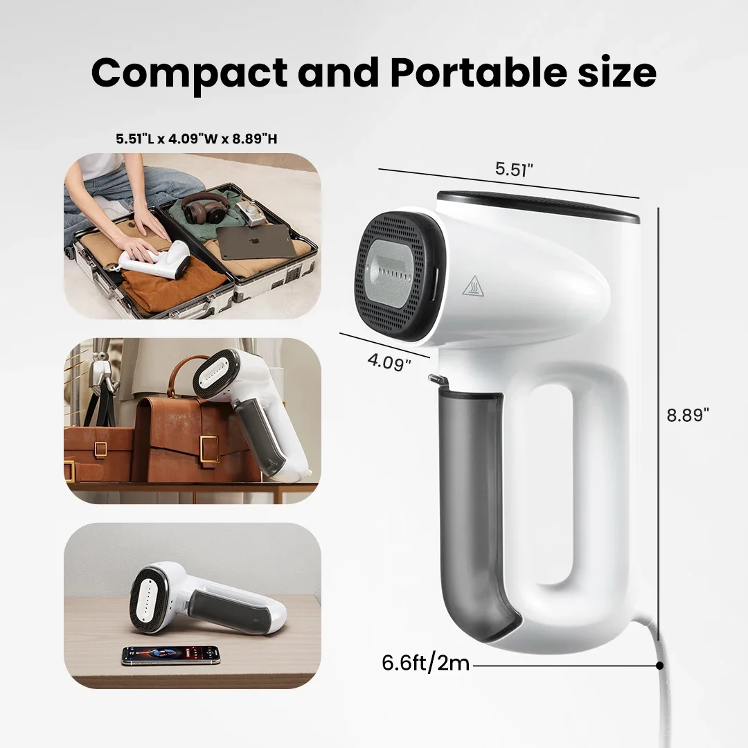Neakasa Magic 1 Handheld Vacuum Steamer 2300Pa Portable Garment Steamer for Clothes One-Hand Operation Travel Wrinkle Remover