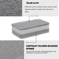 Magic Three Layers Cleaning Sponges Reusable Pan Pot Dishwashing Scouring Pads Household Kitchen Sponge Wipes Brush Clean Tools 6