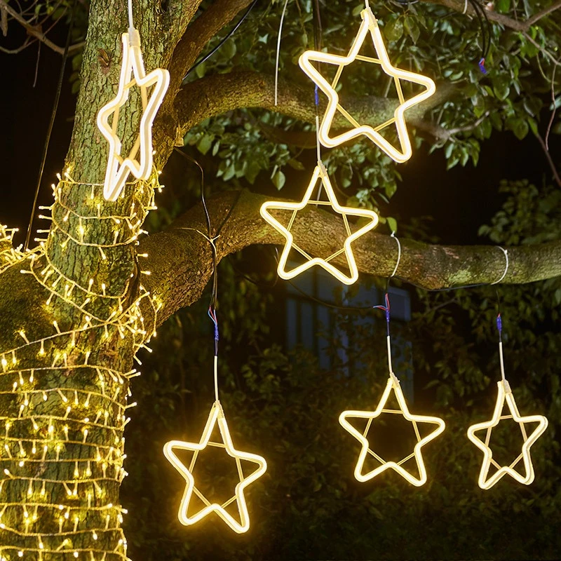 Lampu bintang lima LED dengan - Outdoor Lighting On Trees ulasan dan harga