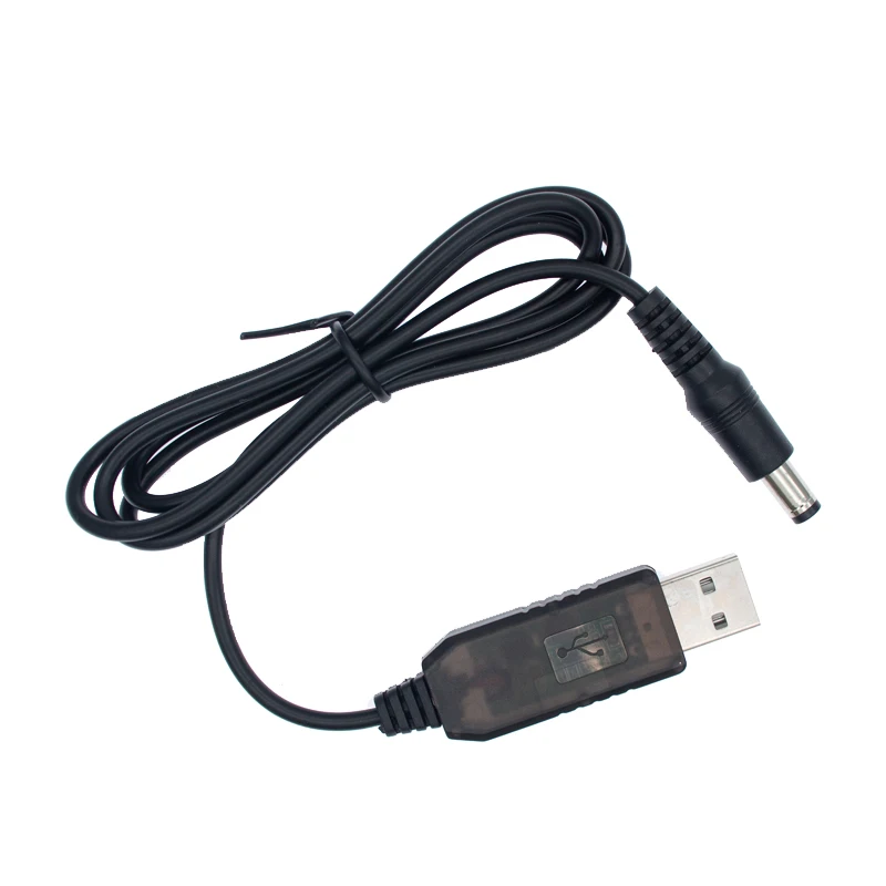 Linia wzmacniająca moc USB ze wskaźnikiem światła Dc 5V do Dc 9V / 12V Moduł podwyższający 1M Konwerter USB Kabel przejściowy Wtyczka 2,1x5,5mm