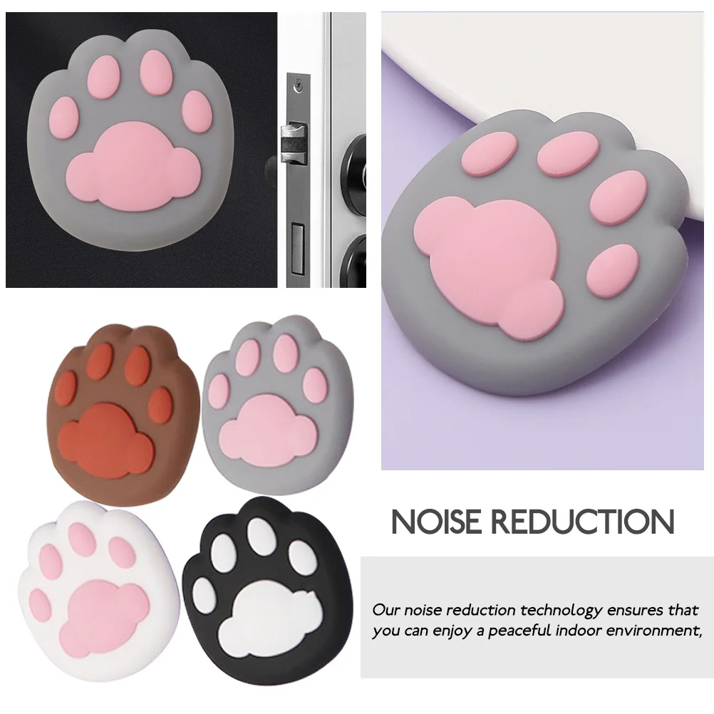 

4Pcs Door Handle Wall Protector Silicone Soft 3D Design Noise Reduction Door Stopper for Wall and Furniture Chair Saver Stopper
