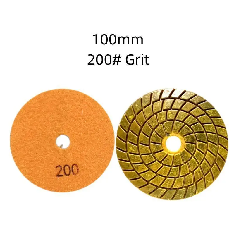 1PCS 4 Inch Super Diamond Polishing Pad 100mm Copper Bond Metal Wet Polishing Pad for Marble Granite Stone Fast Grinding Disc