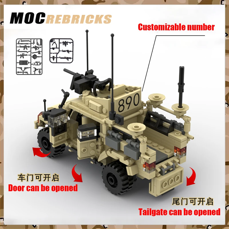 Military War Armored Vehicle British Husky TSV Model Building Blocks Armys Soldier Education Bricks Toys For Children XMAS Gifts