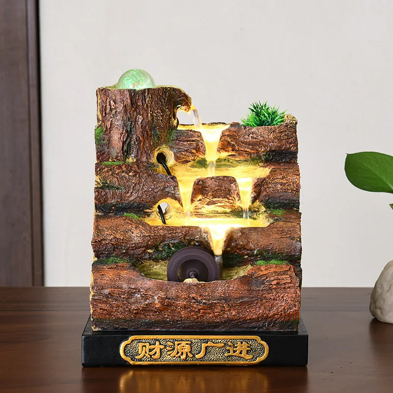 

Chinese-style imitation wood head water circulation flowing water ornament landscape decoration landscaping living room