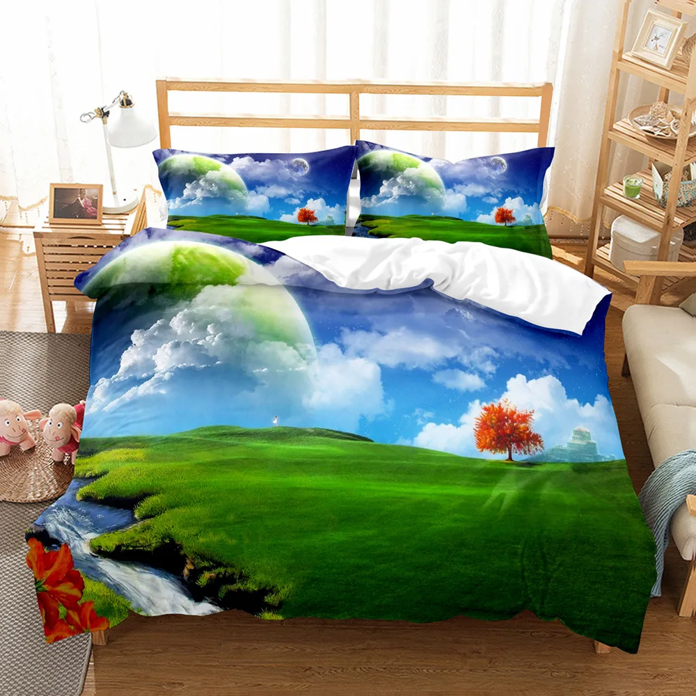 

Bedspreads Cover With Pillowcases Beautiful Sea Scenery Duvet Cover Set Queen Extra Flexible Comfortable Bedroom Sets Bedding