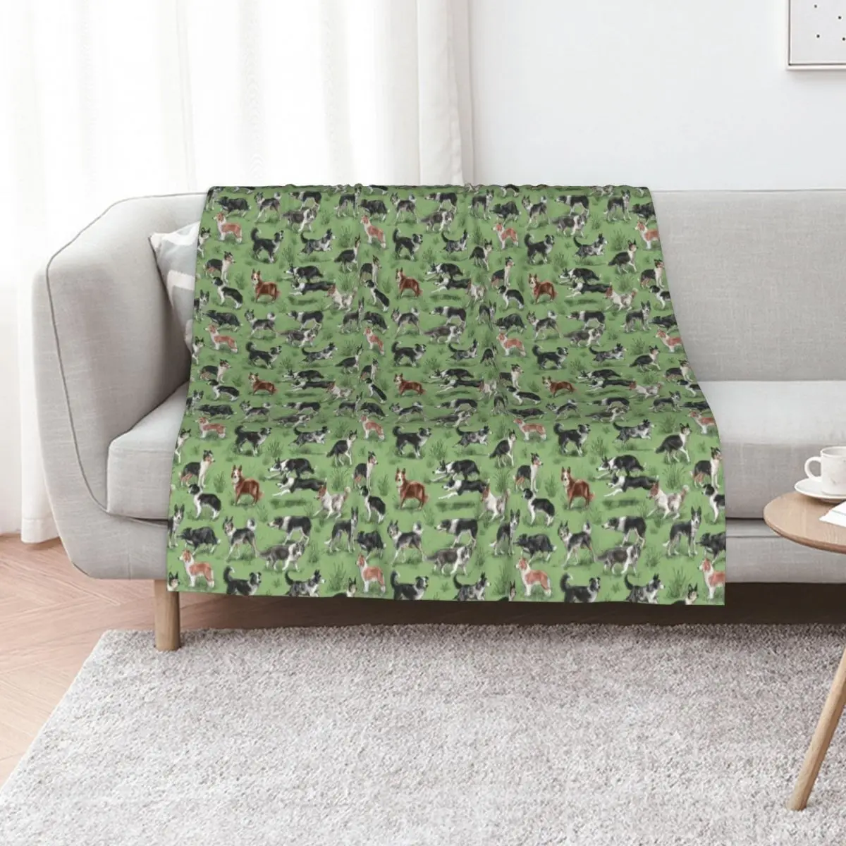 The Border Collie Throw Blanket Travel Soft Thermals For Travel Bed linens Tourist Summer Blankets
