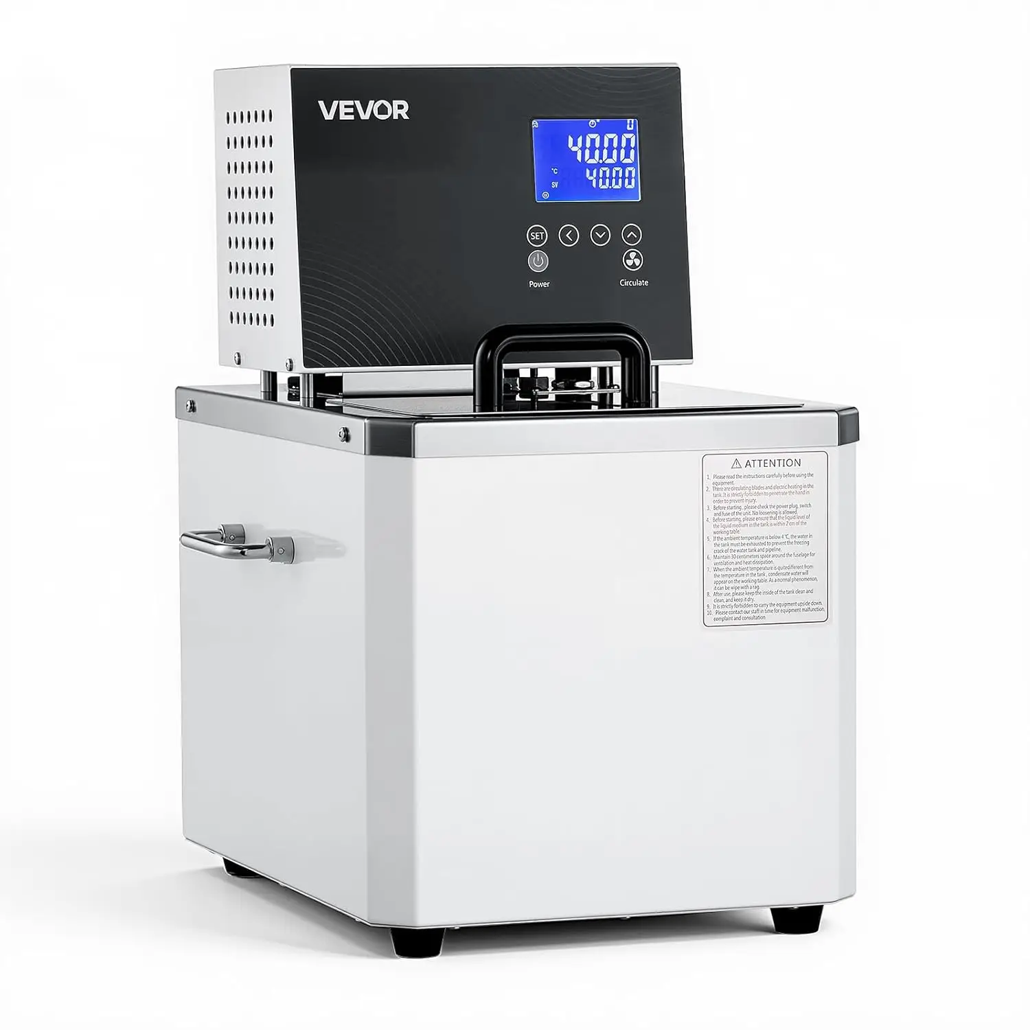 

VEVOR Laboratory High-Temperature Circulating Oil Bath, Up to 300℃/572℉, 10 L Lab Constant Temperature Heating Tank, 0.1℃ High P