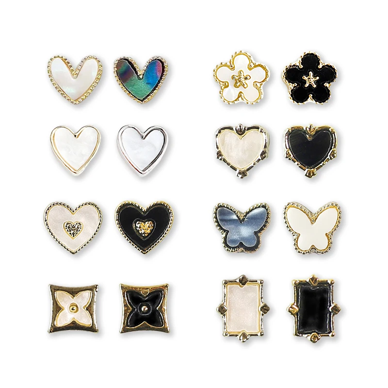 3D Love Style Nail Charms Jewellery Decoration Fashion Kawaii Nails Art Classic Jewellery Designs Metal DIY Nails Accessories