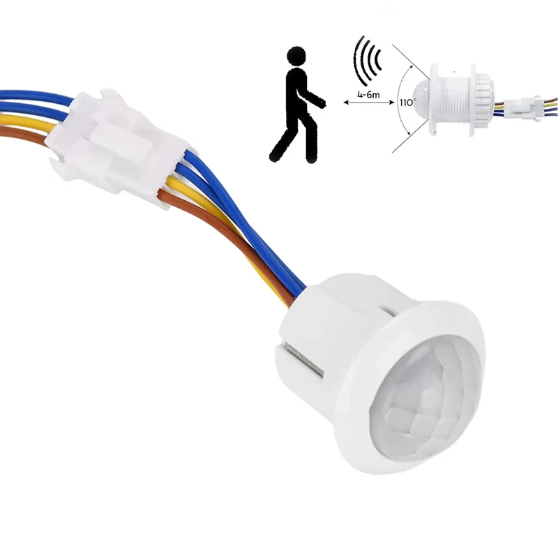 Human Body Sensor Detector LED Light Switch Auto On Off 110V 220V PIR Infrared Motion Induction For Home Adjustable Delay Time