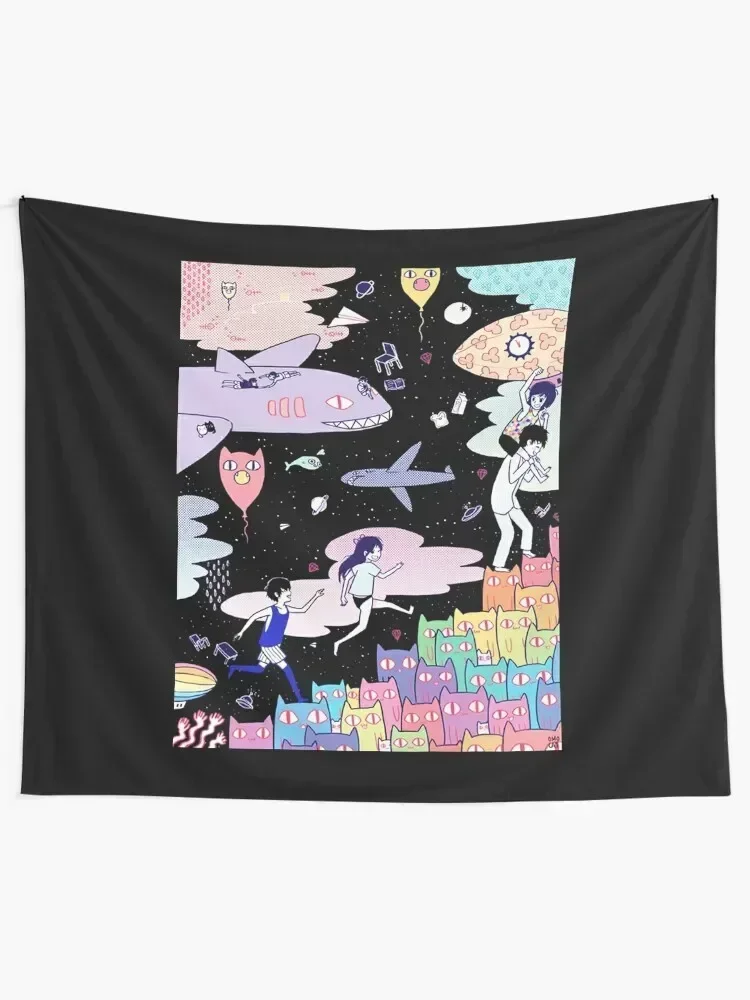

omori Tshirt - omori fanart game sticker sticker poster Tapestry Carpet Wall Room Decoration Accessories Tapestry