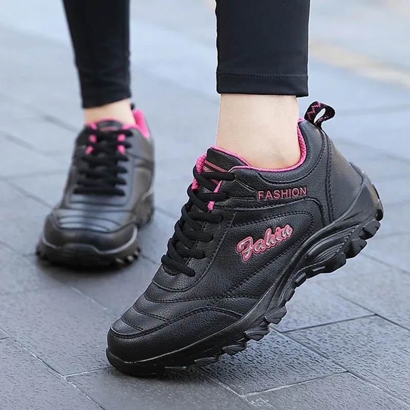 

Women's Sneakers Autumn Winter Luxury Comfortable Soft sole Casual Shoes Lightweight Anti Slip Waterproof Mom Vulcanize Shoes