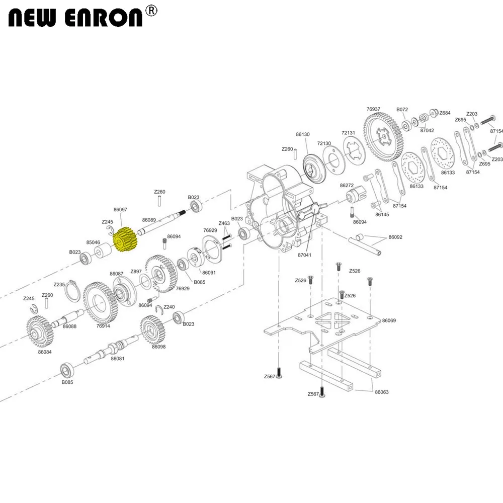 NEW ENRON 1Pcs 102514 Steel Heavy Duty Drive Gear 18-23T Module for RC Car HPI SAVAGE FLUX 2350 HP X 4.6 SS 3.5 (Replaces 86097)